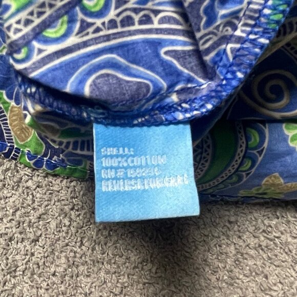 J McLaughlin Berlin Dress Blue Shift Paisley 3/4 Sleeve Pockets Women's Medium - Picture 7 of 7